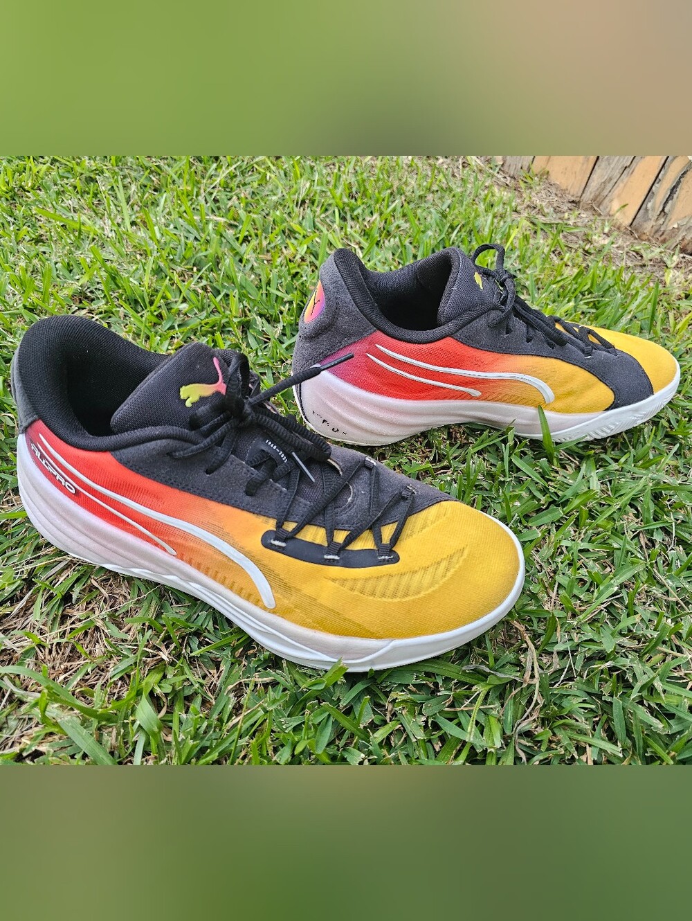 Puma Men's Gradient Yellow-Orange Athletic Shoes